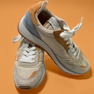 Anthropologie HOFF Track Sneakers 7.5 SPARTA New FLAWS see photos BUTTER YELLOW
